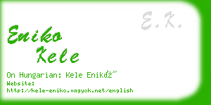 eniko kele business card